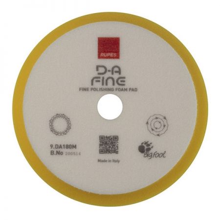 Полировальный диск из поролона (тонкая отделка), желтый, 150/180 мм (1 шт) RUPES D-A FINE 9.DA180M
