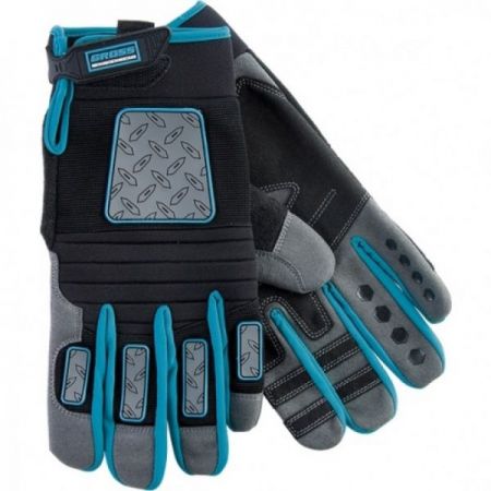 Рабочие перчатки универсальные, комбинированные, черный/синий, Deluxe, Gross, размер XL, 90334