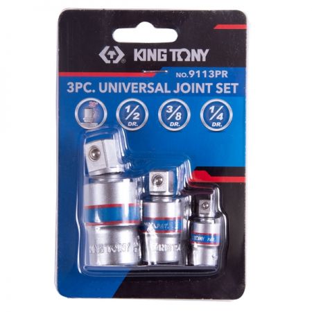 KING TONY 9113PR Набор карданов шаровых 1/4", 3/8", 1/2", 3 предмета