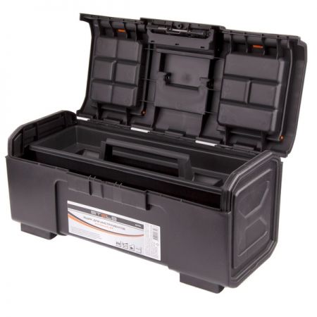 Ящик для инструментов пластиковый усиленный 24", 587x280x257 мм, Stels 90763