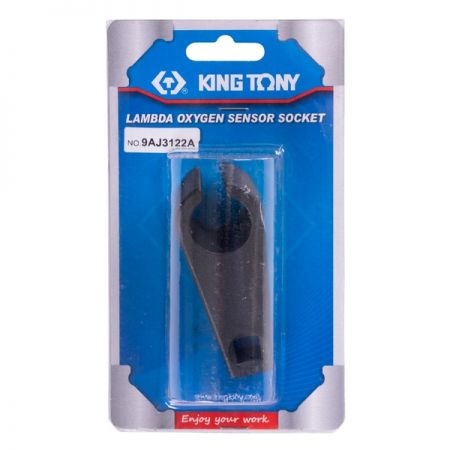 KING TONY 9AJ3122A Головка для кислородных датчиков 3/8", 22 мм, разрезная