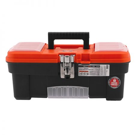 Ящик для инструментов пластиковый с металлическими замками 16", 410x210x175 мм, Stels 90746