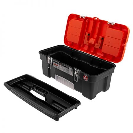 Ящик для инструментов пластиковый с металлическими замками 22", 560x285x235 мм, Stels 90748