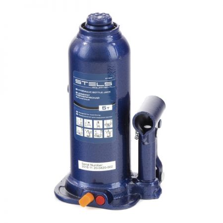 Домкрат гидравлический бутылочный, 5 т, 207-404 мм, Stels 51163