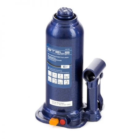 Домкрат гидравлический бутылочный, 6 т, 207-404 мм, в кейсе, Stels 51176