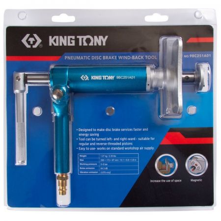 KING TONY 9BC251A01 Приспособление для утапливания поршней тормозных цилиндров, пневматическое