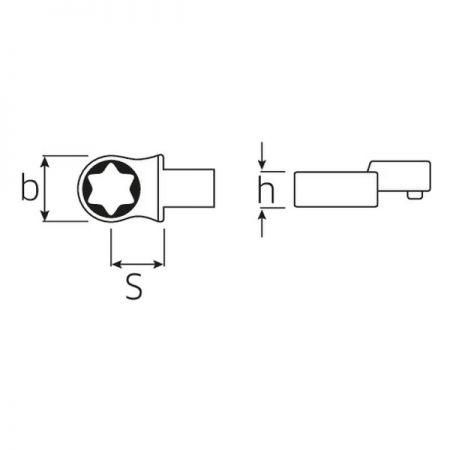 Вставка TORX E6 для динамометрического ключа, 9x12 мм, STAHLWILLE 732TX/10 E 6