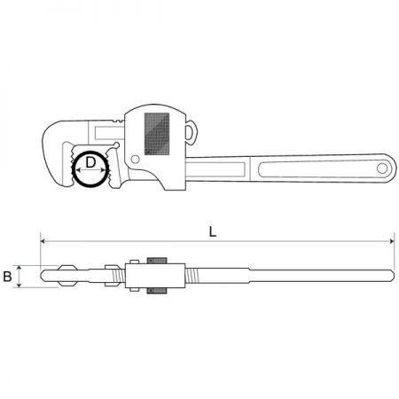 BAHCO 361-14 Ключ трубный Стиллсона, длина 350 мм, максимальный диаметр 50 мм