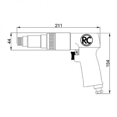 Шуруповерт пневматический квадрат 1/4 дюйма Rodcraft 4785