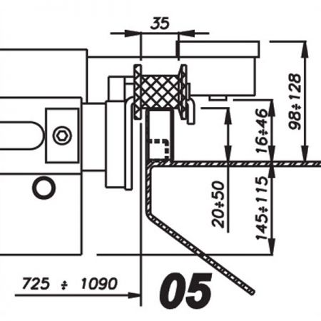 Домкрат навесной (траверса) гидравлический с ручным приводом, 2 тонны, WERTHER-OMA 496M.5(542.5)