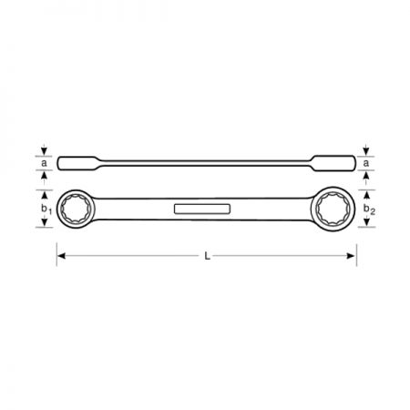BAHCO NS010-0607 Ключ накидной плоский искробезопасный 6x7 мм
